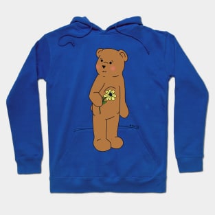 Teddy Bear With Flower Hoodie